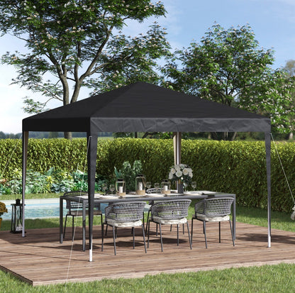 3x3M Garden Pop Up Gazebo Height Adjustable Marquee Party Tent Wedding Canopy with Carrying Bag