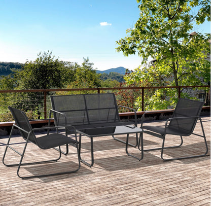 Four-Piece Minimalistic Garden Sofa Set