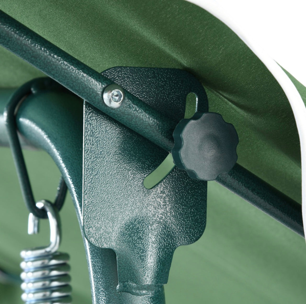 3-Seater Garden Swing Seat With Adjustable Canopy and Cushion