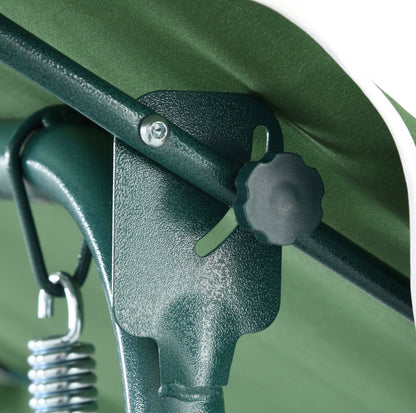 3-Seater Garden Swing Seat With Adjustable Canopy and Cushion
