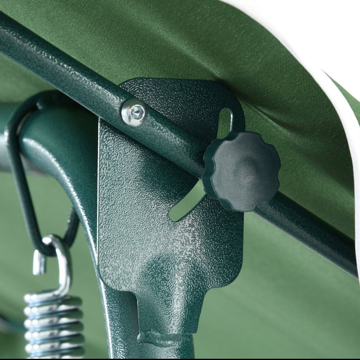 3-Seater Garden Swing Seat With Adjustable Canopy and Cushion