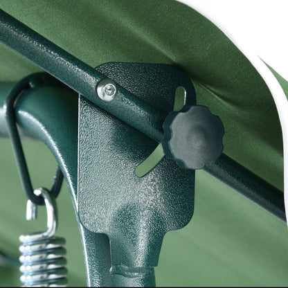 3-Seater Garden Swing Seat With Adjustable Canopy and Cushion