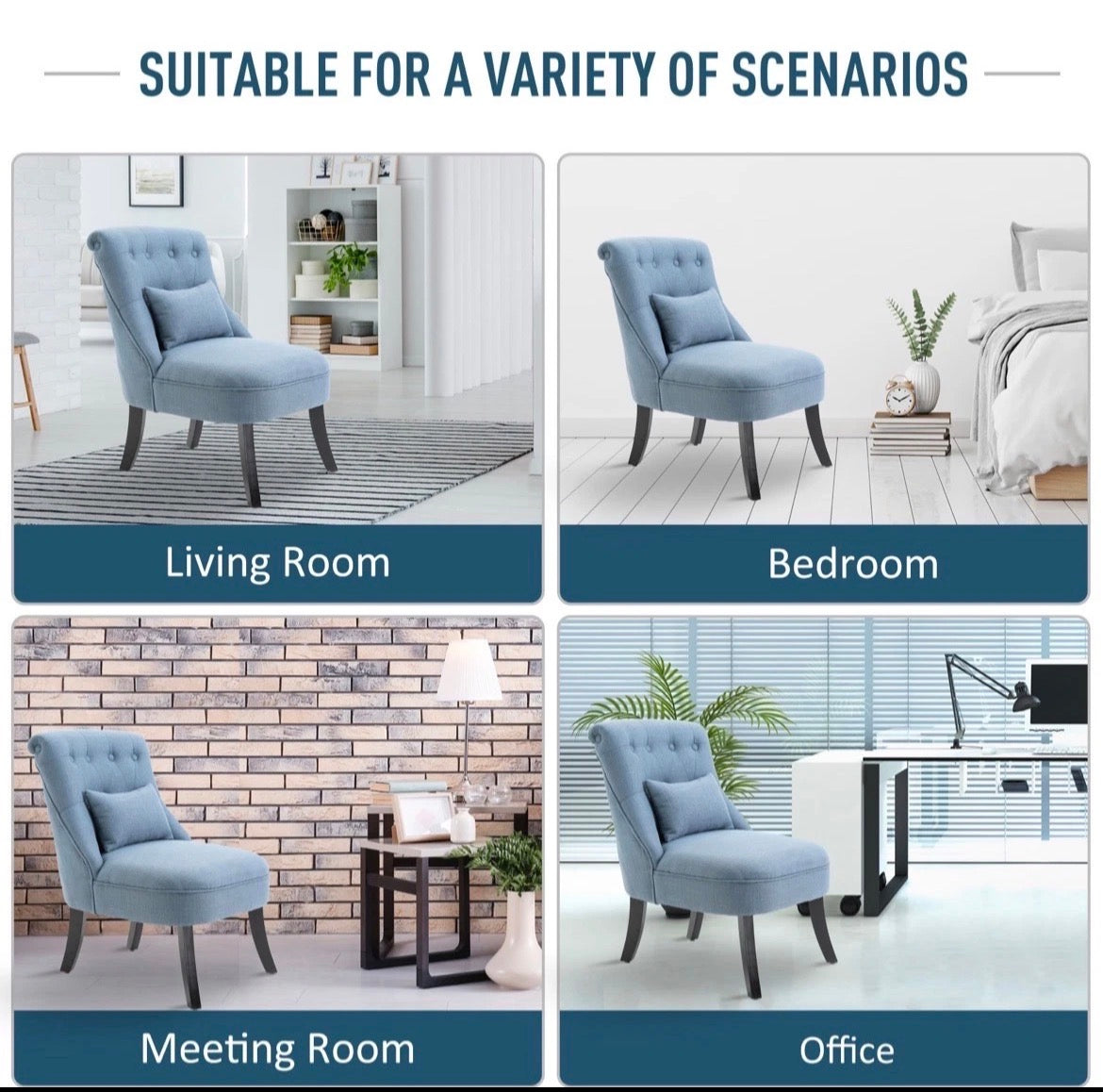 Single Sofa With Backrest Pillow Dining Chair Tub Chair Upholstered Wood Leg