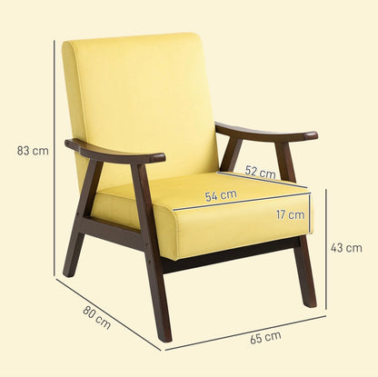 Nordic Accent Chair, Upholstered Velvet Armchair