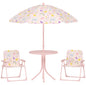 Outsunny Kids-Parasol Picnic Table and Chair Set