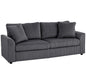 Modern 3 Seater Sofa with Spring Cushion, 212 cm Fabric Jumbo Cord Sofa Couch with 2 Scatter Cushions, Upholstered Corduroy Settee for Living Room, Bedroom, Home Office
