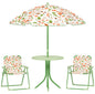 Outsunny Kids-Parasol Picnic Table and Chair Set