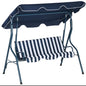 3-Seater Garden Swing Seat With Adjustable Canopy and Cushion