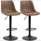 Leather Upholstered Bar Stools-Set of 2