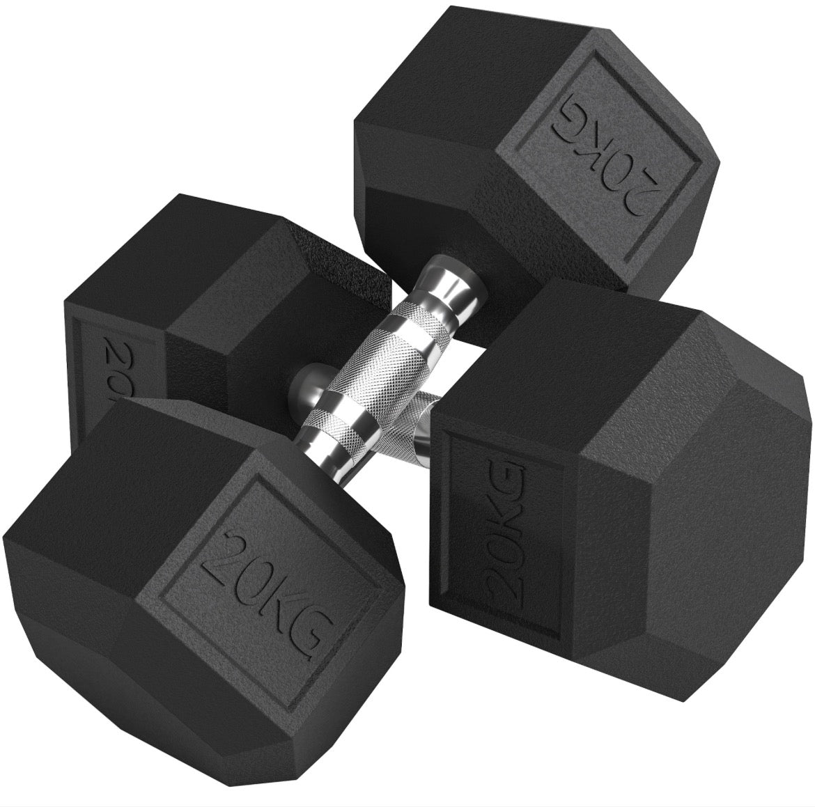 2 Set of Rubber Hex Dumbbell Portable Hand Weights Dumbbell Home Gym Workout Fitness Hand Dumbbell
