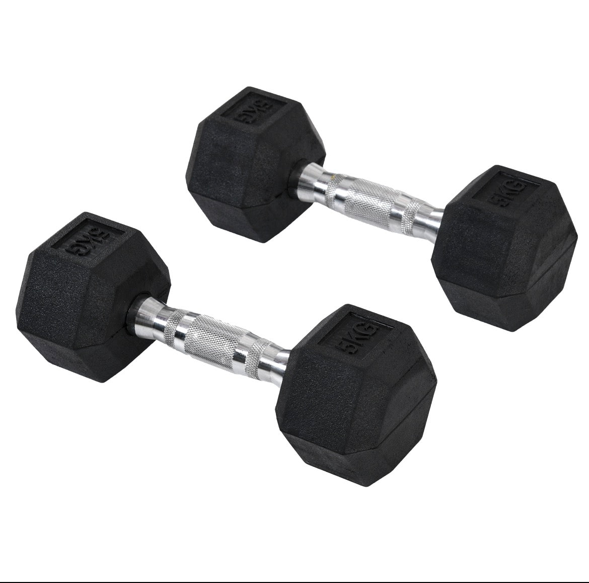 2 Set of Rubber Hex Dumbbell Portable Hand Weights Dumbbell Home Gym Workout Fitness Hand Dumbbell