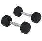 2 Set of Rubber Hex Dumbbell Portable Hand Weights Dumbbell Home Gym Workout Fitness Hand Dumbbell