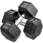 2 Set of Rubber Hex Dumbbell Portable Hand Weights Dumbbell Home Gym Workout Fitness Hand Dumbbell