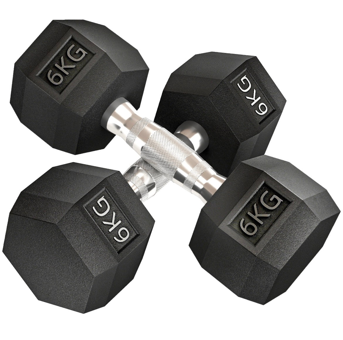 2 Set of Rubber Hex Dumbbell Portable Hand Weights Dumbbell Home Gym Workout Fitness Hand Dumbbell