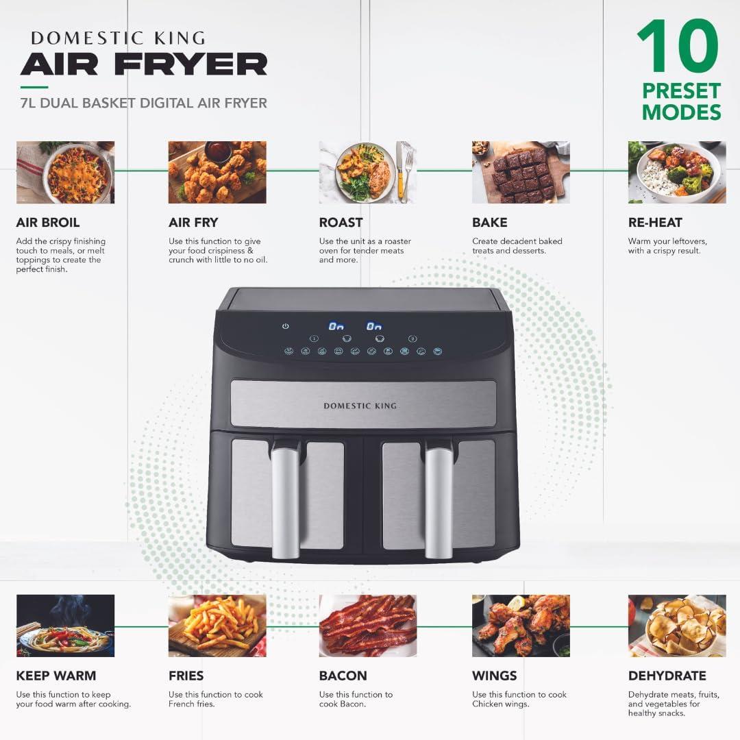 7L Air Fryer Dual Basket