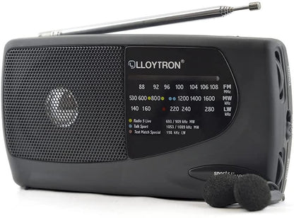 Lloytron 3 Band Personal Radio with Earphones
