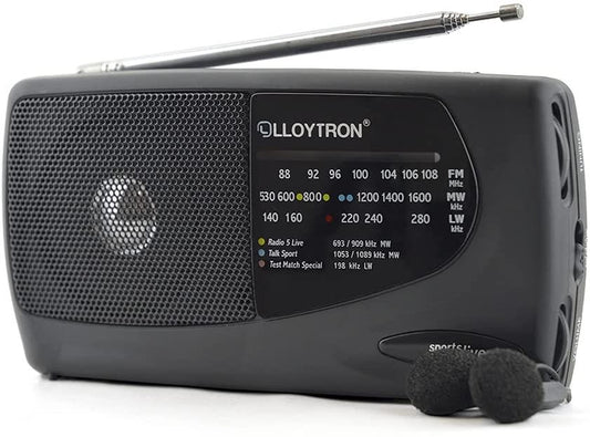 Lloytron 3 Band Personal Radio with Earphones