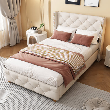Beige Linen Single Bed 3ft