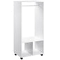Open Wardrobe On Wheels-White