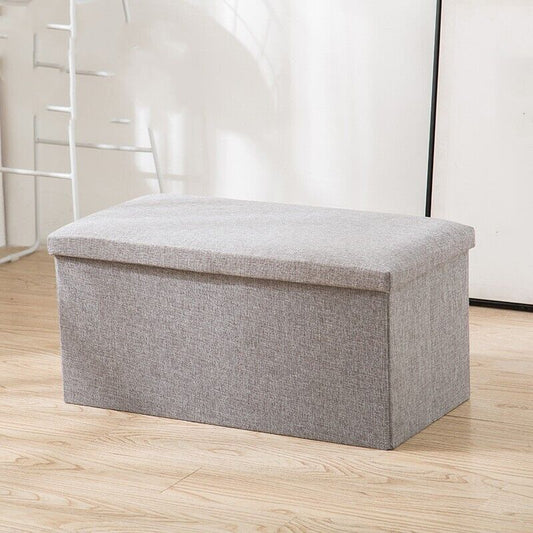 Foldable Storage Ottoman - Footstool & Seat
