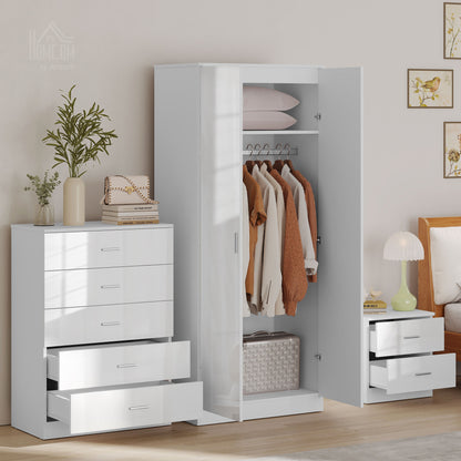 High Gloss 3 Piece Trio Bedroom Furniture