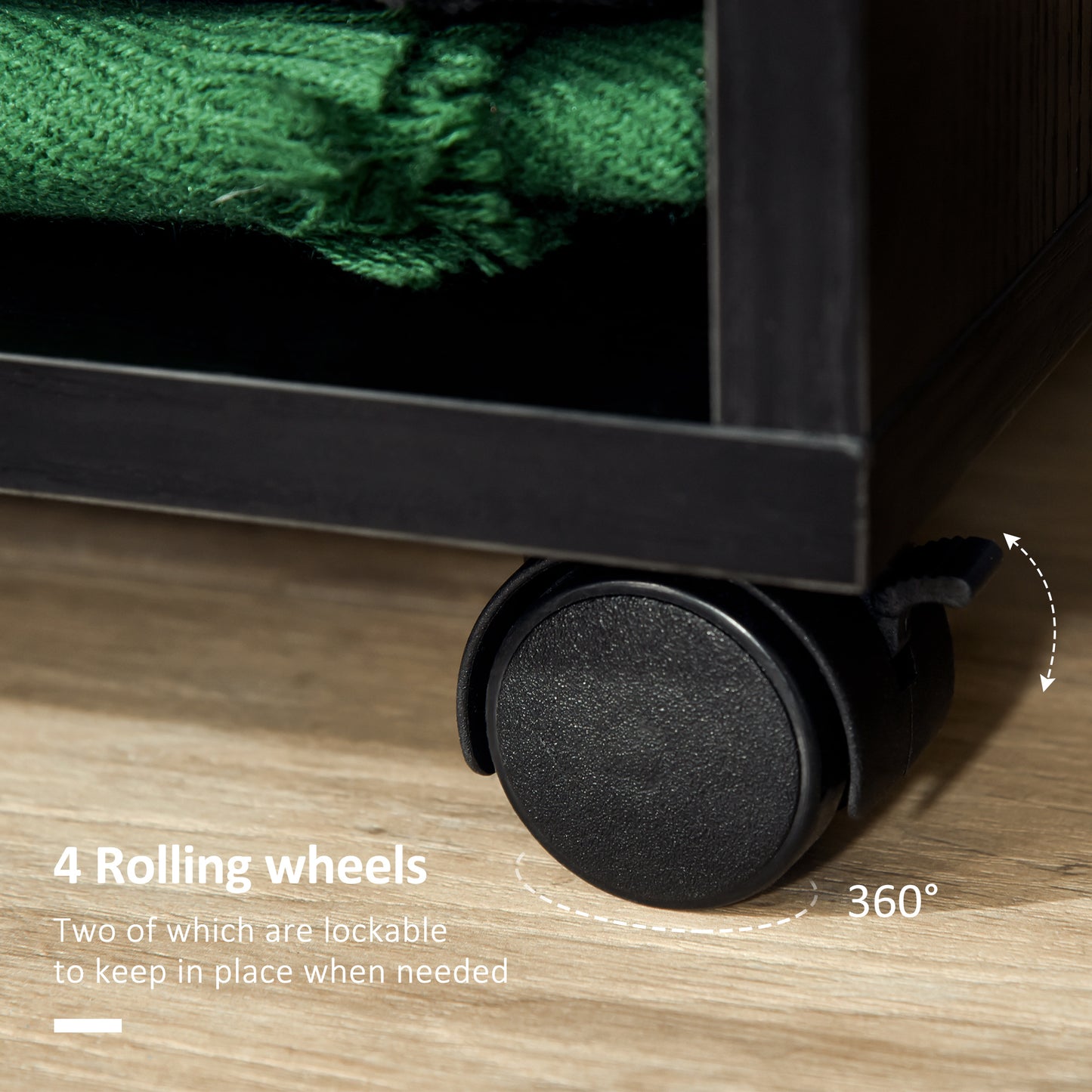 Open Wardrobe On Wheels- Black