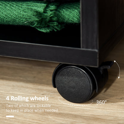 Open Wardrobe On Wheels- Black