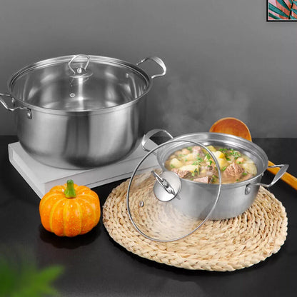 11PCS Induction Cookware Set Non Stick Stainless Steel Pots & Pans with Lids for Modern Kitchen