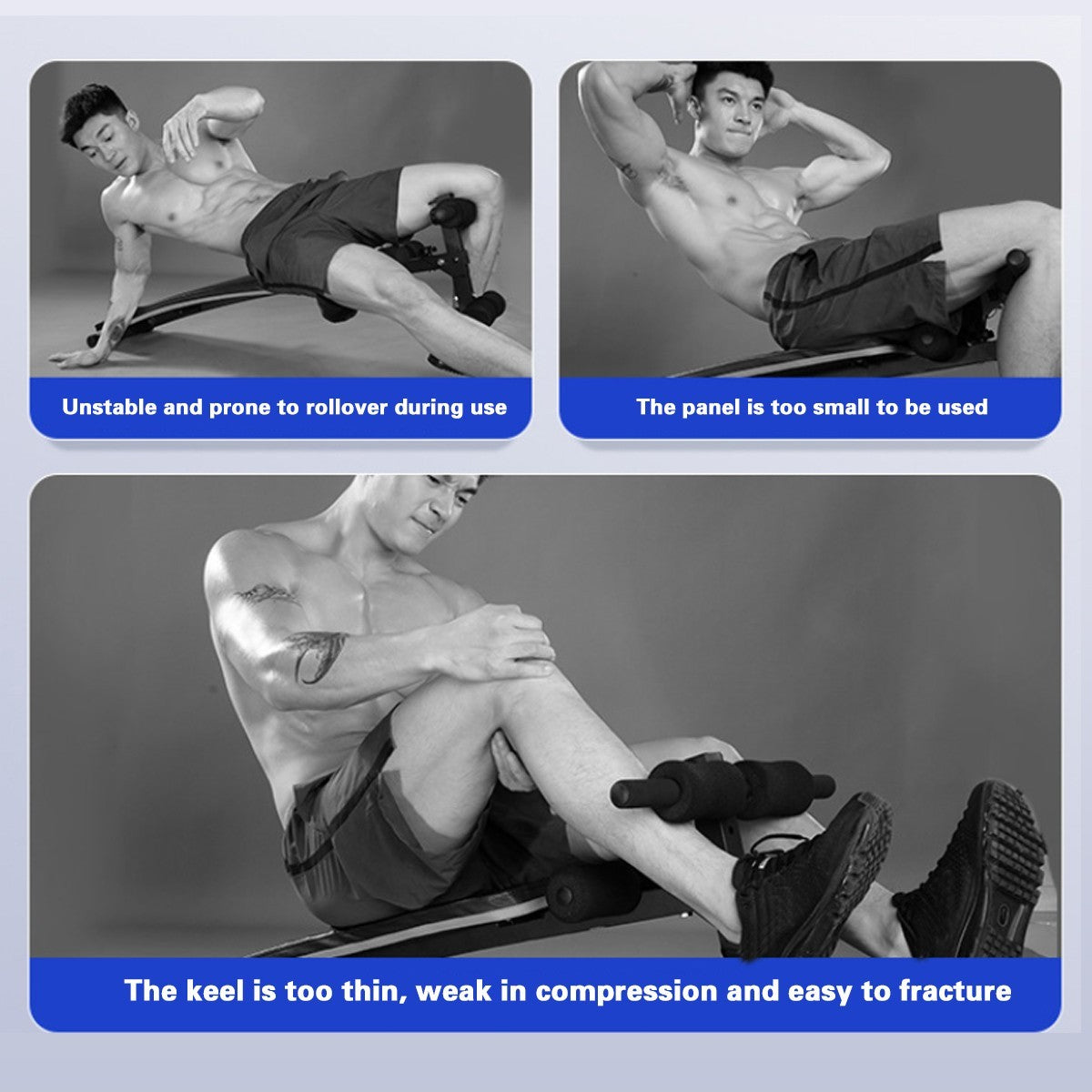 Adjustable Sit Up Bench - Core Workout with Adjustable Handles and Accessories for Home Fitness