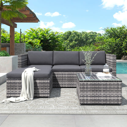 Garden Corner Sofa Rattan Patio Set Garden