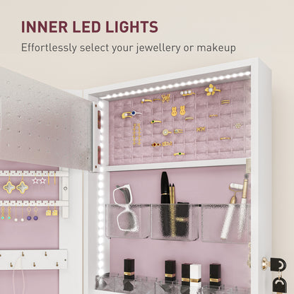 Lockable Jewellery Cabinet With LED Lights