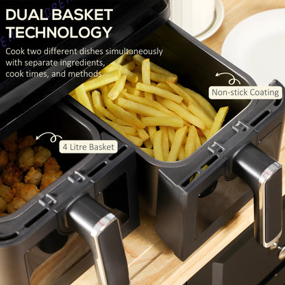 8L Dual Basket Air Fryer