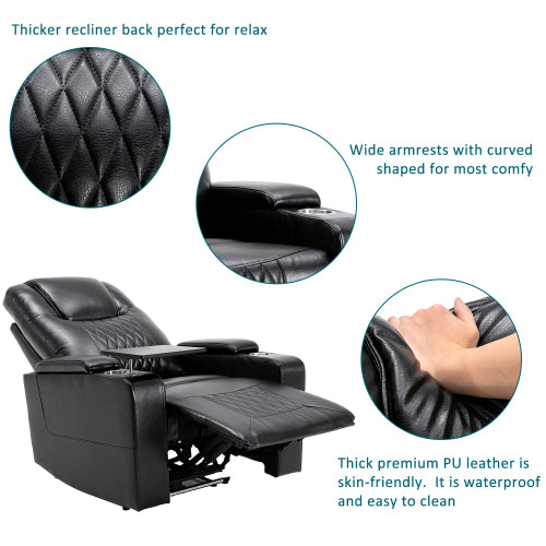 Electric Recliner Chair With USB Charge Port, 360 Swivel