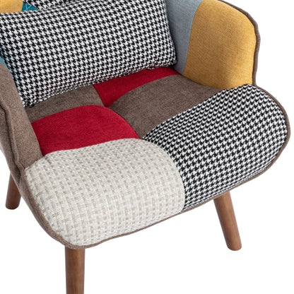 Multi colour Wingman Lounge Chair With Footrest