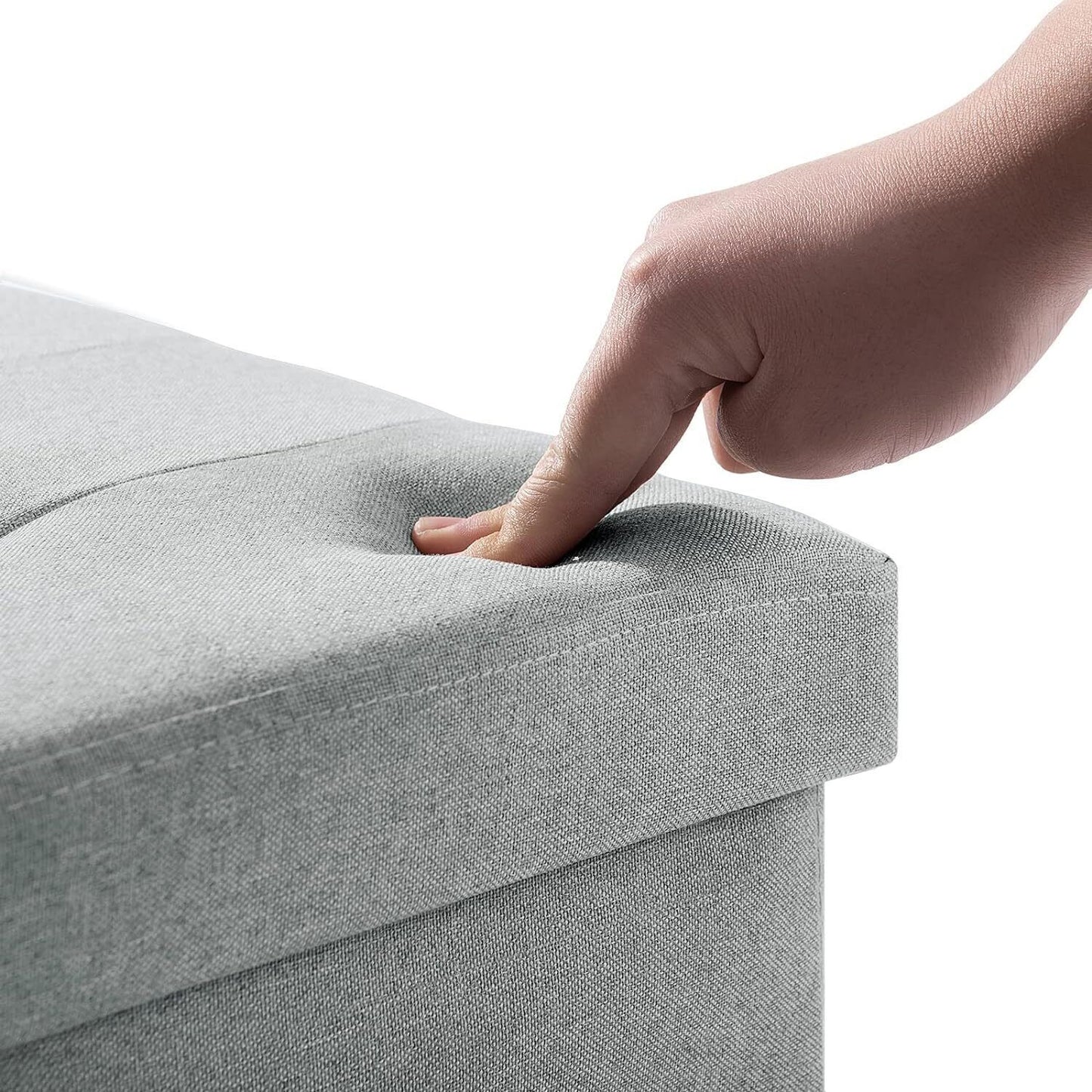 Foldable Storage Ottoman - Footstool & Seat