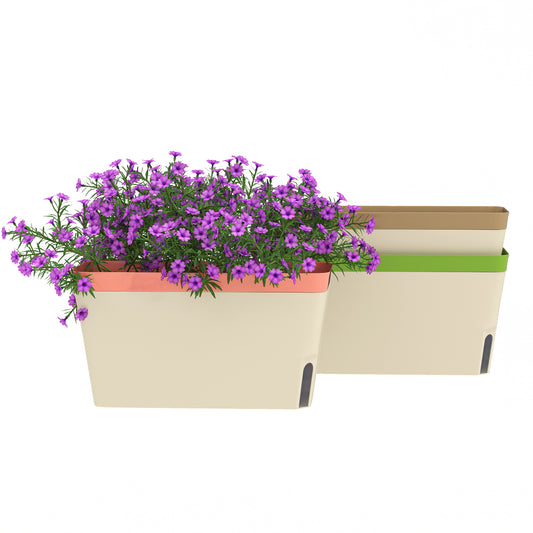 Set Of 3 Self Watering Plant Pots Outdoor