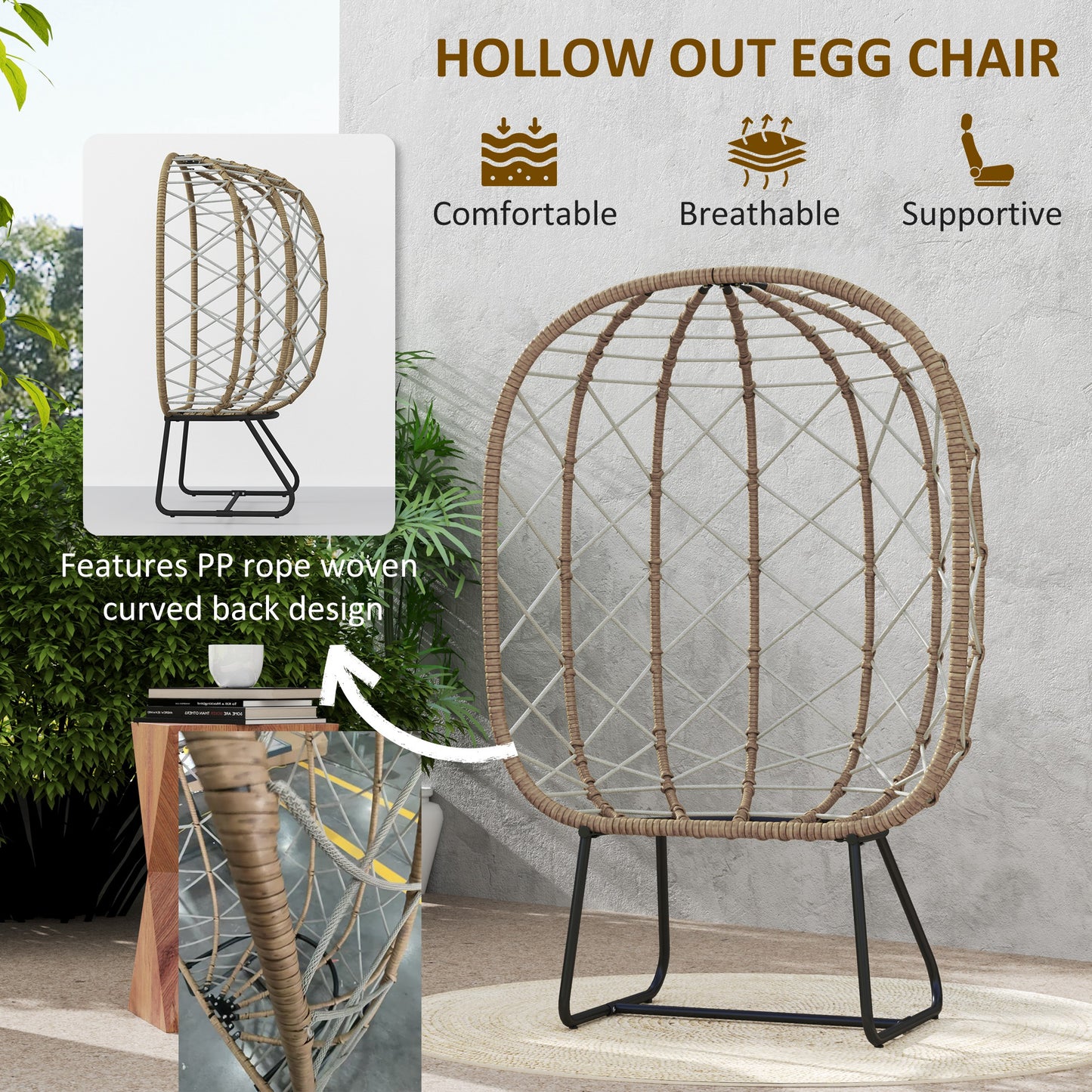 Rattan Egg Chair Outdoor Indoor Wicker Chair