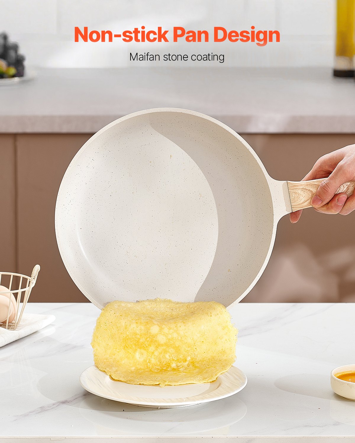 19-Piece Granite Nonstick Cookware Set - White