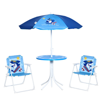Kids Outdoor Bistro Table And Chair Set-Blue