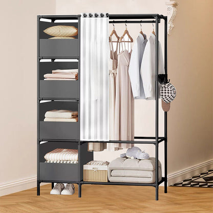 Clothes Rail with Shelf Heavy Duty Metal