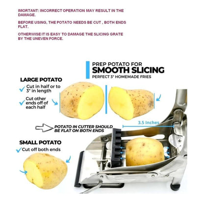 Stainless Steel French Fry Cutter & Slicer