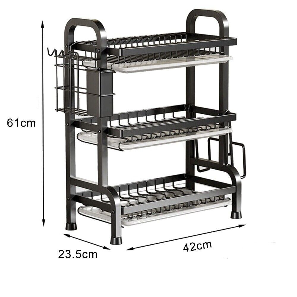 Dish Rack with Drip Tray 3-Tier