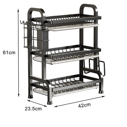 Dish Rack with Drip Tray 3-Tier