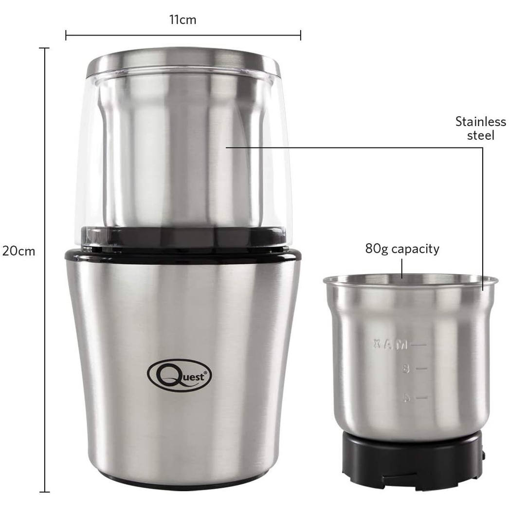 Quest Compact Stainless Steel Electric Grinder