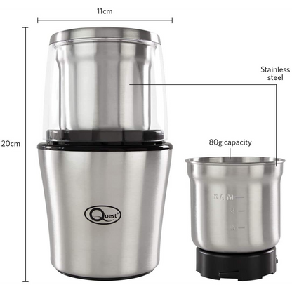 Quest Compact Stainless Steel Electric Grinder